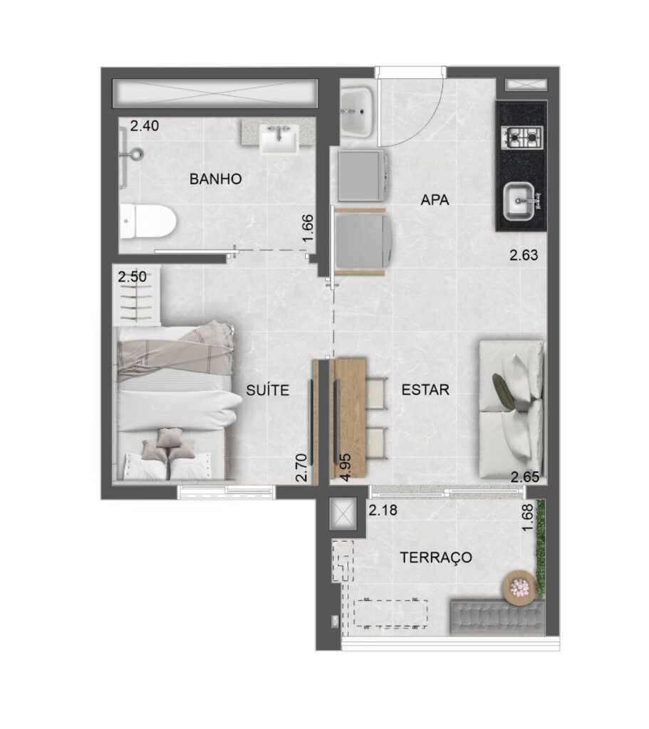 PLANTA STUDIO 32M²