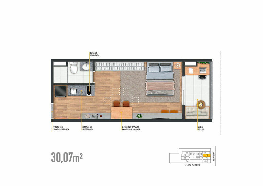 STUDIO 30,07 M²