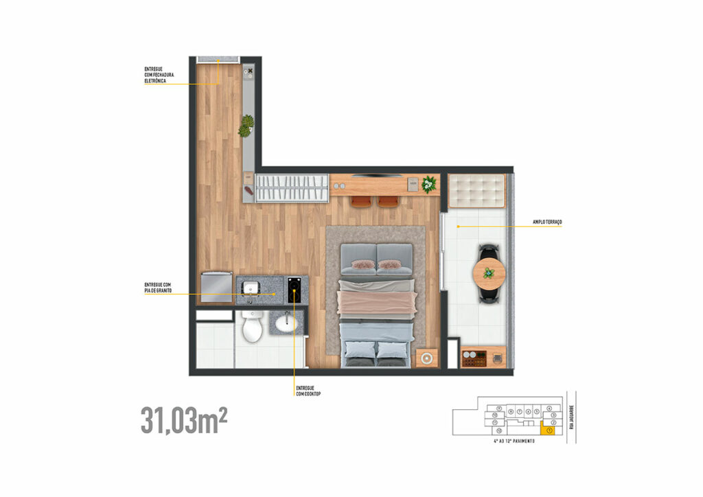 STUDIO 31,03 M²