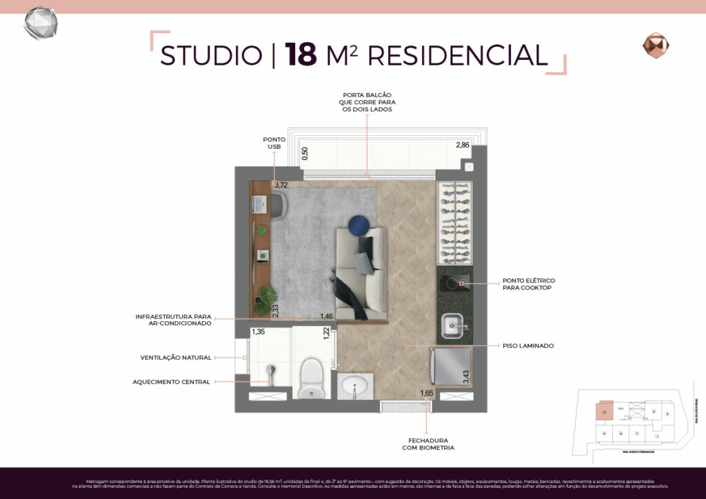 PLANTA 18 M² RESIDENCIAL