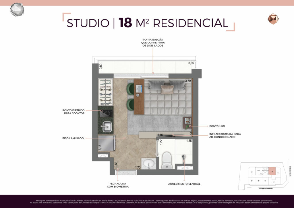 PLANTA 18 M² RESIDENCIAL