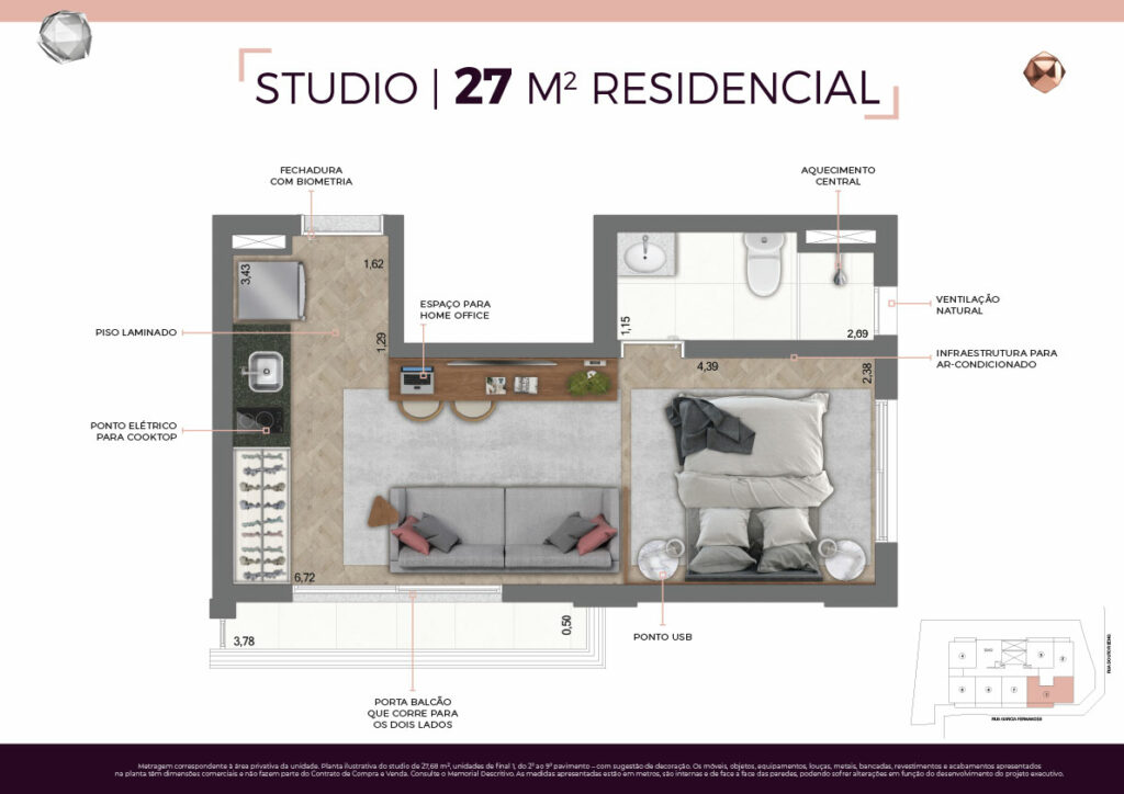 PLANTA 27 M² RESIDENCIAL