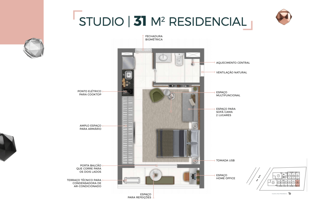 STUDIO 31 M²